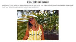 NIGHT DIVE SWIM featured on Hope & Easel Collective...